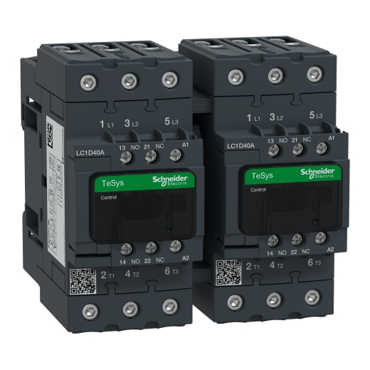 LC2D40AF7 – Schneider Electric TeSys D reversing contactor – 3P(3 NO) – AC-3 – ≤ 440 V 40 A – 110 V AC coil — SCHNEIDER
