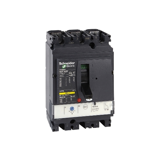 LV429551 – Schneider Electric circuit breaker Compact NSX100B – TMD – 80 A – 3 poles 3d — SCHNEIDER