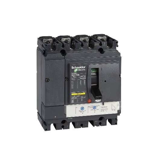 LV431121 – Schneider Electric circuit breaker Compact NSX250B – TMD – 200A – 4 poles 3d — SCHNEIDER