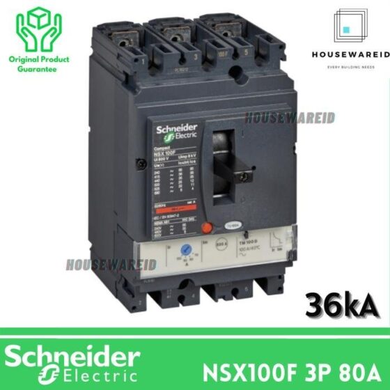 MCCB Breaker 80A 3P3D Micrologic 5.2A 80A NSX100F