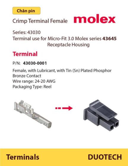 MX-43030-0001/C Contact Female Tinned