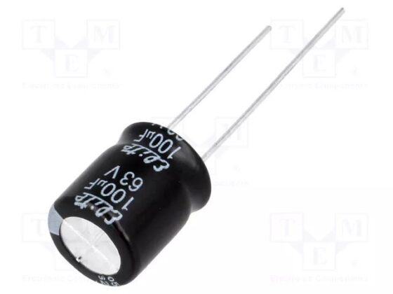 PF1J101MNN10C5 Capacitor 100UF 63VDC Elite