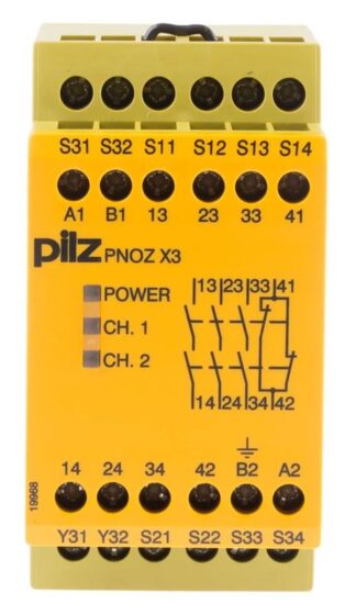 Pilz 774310 Safety Relay PNOZX3 24VAC IP40 — Pilz