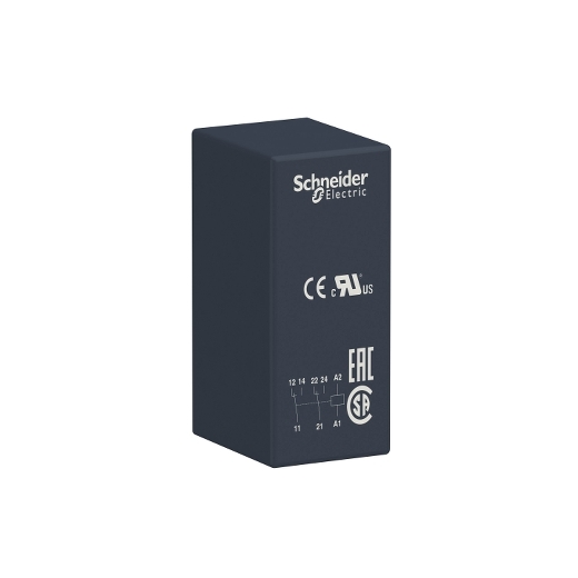 RSB2A080BD – Schneider Electric Harmony, Interface plug-in relay, 8 A, 2 CO, 24 V DC — SCHNEIDER