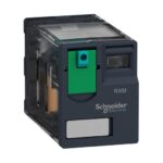 RXM4AB1BD – Schneider Electric Harmony, Miniature plug-in relay, 6 A, 4 CO, with lockable test button, 24 V DC
