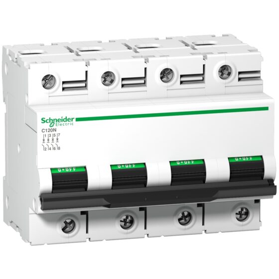 Schneider Electric C120N MCB 100A 4P C 10KA Sch A9N18374 — SCHNEIDER