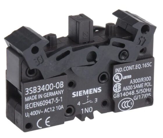 Siemens 3SB3400-0B Contact Block — SIEMENS