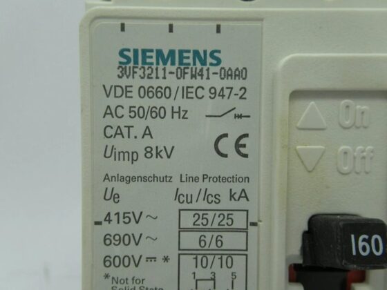 Siemens 3VF3211-0FW41-0AA0 MCCB — SIEMENS