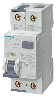 Siemens 5SU1354-0KK13 RCBO — SIEMENS