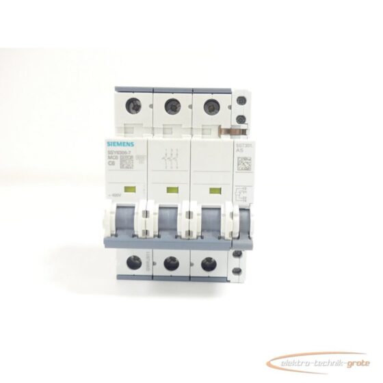Siemens 5SY3406-7 MCB C6 3P 400V and 5ST301 — SIEMENS