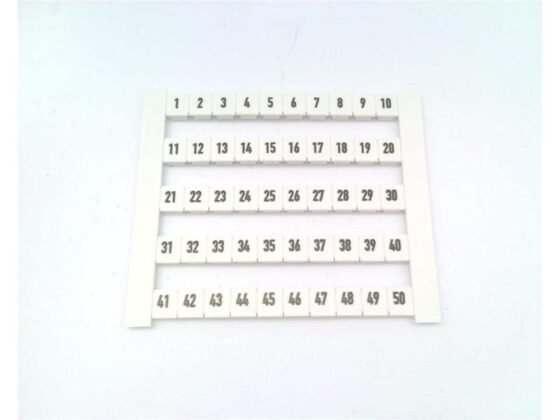 Weidmüller 1 – 50 Terminal Markers, Dek 5 FW 1-50, PN 0473460001 — WEIDMÜLLER