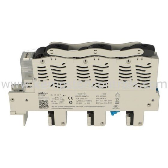 Wohner 31158 Busbar Mounted 3 Pole Fuse