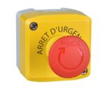 XALK178E – Schneider Electric Harmony XALD, XALK, Control station, plastic, yellow, 1 red mushroom head push button Ø40…