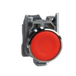 XB4BA42 – Schneider Electric Push button, metal, flush, red, Ø22, spring return, unmarked, 1NC