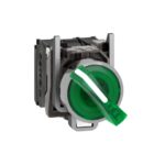 XB4BK123B5 – Schneider Electric Illuminated selector switch, metal, green, Ø22, 2 positions, stay put, 24 V AC/DC, 1 NO + 1…