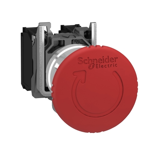XB4BS84441 – Schneider Electric Emergency stop switching off, metal, red mushroom Ø40, Ø22, trigger latching turn to… — SCHNEIDER