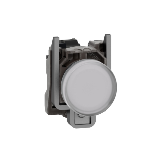 XB4BVG1 – Schneider Electric Pilot light, metal, white, Ø22, plain lens with integral LED, 110…120 VAC — SCHNEIDER
