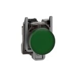 XB4BVM3 – Schneider Electric Pilot light, metal, green, Ø22, plain lens with integral LED, 230…240 VAC