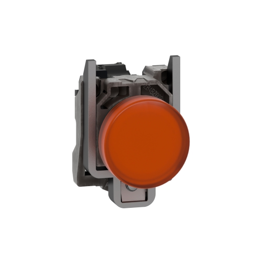XB4BVM5 – Schneider Electric Pilot light, metal, orange, Ø22, plain lens with integral LED, 230…240 VAC — SCHNEIDER
