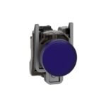 XB4BVM6 – Schneider Electric Pilot light, metal, blue, Ø22, plain lens with integral LED, 230…240 VAC