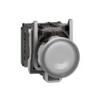 XB4BW31B5 – Schneider Electric Harmony XB4, Illuminated push button, metal, flush, white, Ø22, spring return, 24 V AC/DC, 1…
