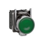 XB4BW33B5 – Schneider Electric Harmony XB4, Illuminated push button, metal, flush, green, Ø22, spring return, 1 NO + 1 NC 24…