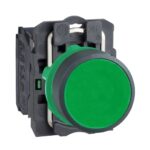 XB5AA31 – Schneider Electric Push button, plastic, flush, green, Ø22, spring return, unmarked, 1 NO