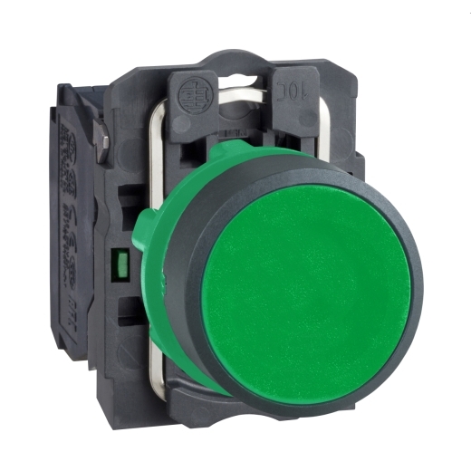 XB5AA31 – Schneider Electric Push button, plastic, flush, green, Ø22, spring return, unmarked, 1 NO — SCHNEIDER