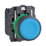 XB5AA61 – Schneider Electric Push button, plastic, flush, blue, Ø22, spring return, unmarked, 1 NO