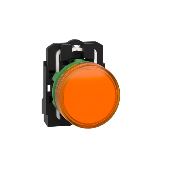 XB5AVM5 – Schneider Electric Pilot light, plastic, orange, Ø22, plain lens with integral LED, 230…240 V AC — SCHNEIDER