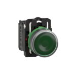XB5AW33B5 – Schneider Electric Illuminated push button, plastic, flush, green, Ø22, spring return, 24 V AC/DC, 1 NO + 1 NC
