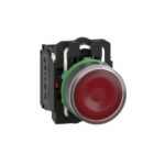 XB5AW34B5 – Schneider Electric Illuminated push button, plastic, flush, red, Ø22, spring return, 24 V AC/DC, 1 NO + 1 NC