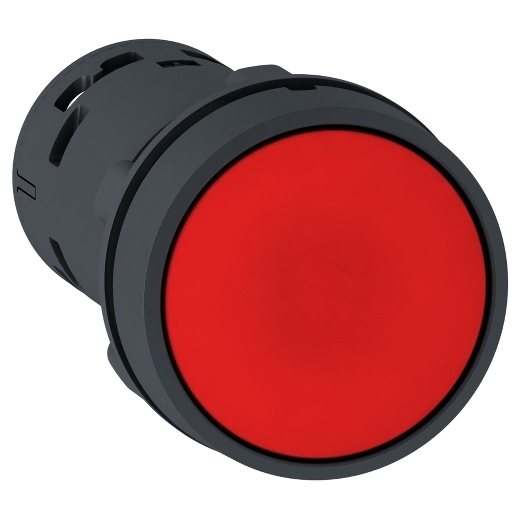XB7NA42 – Schneider Electric Monolithic push button, plastic,red, Ø22, spring return, unmarked, 1 NC — SCHNEIDER