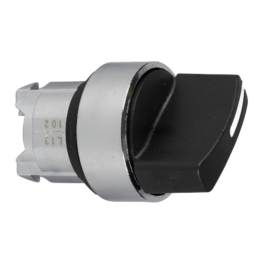ZB4BD4 – Schneider Electric black selector switch head Ø22 2-position spring return — SCHNEIDER