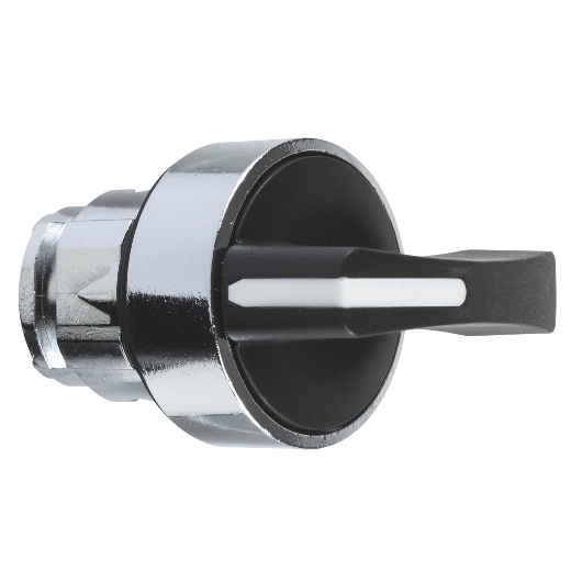 ZB4BJ8 – Schneider Electric black selector switch head Ø22 3-position spring return — SCHNEIDER