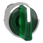 ZB4BK1333 – Schneider Electric green illuminated selector switch head Ø22 3-position stay put