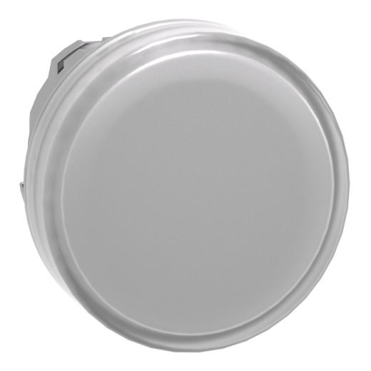 ZB4BV013 – Schneider Electric white pilot light head Ø22 plain lens for integral LED — SCHNEIDER