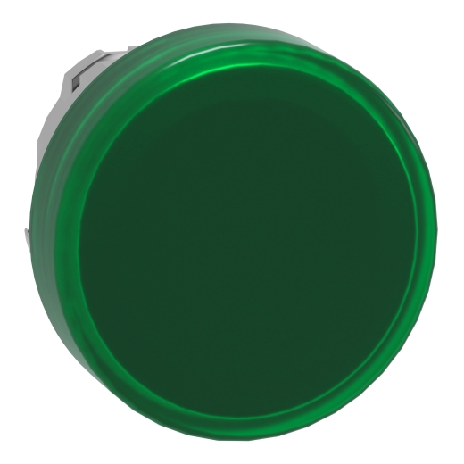 ZB4BV033 – Schneider Electric green pilot light head Ø22 with plain lens for integral LED — SCHNEIDER