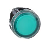 ZB4BW33 – Schneider Electric green flush illuminated pushbutton head Ø22 spring return for BA9s bulb