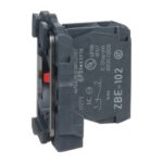 ZB5AZ102 – Schneider Electric single contact block with body/fixing collar 1NC screw clamp terminal